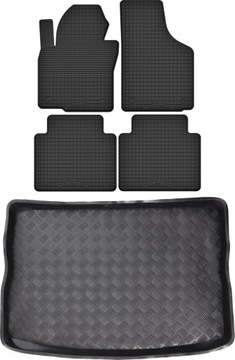 korytka gumowe + bagażnik do: VW Tiguan I / 1 5os.