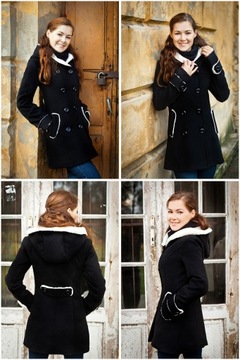 ИТАЛЬЯНСКОЕ ПАЛЬТО С КАПЮШОНОМ, ТЁПЛОЕ, И ДУШКА С ДУШКОЙ