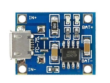 ŁADOWARKA LI-ION TP4056 Zabezpieczenie MICRO USB