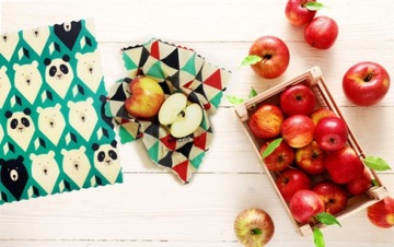 Экологически чистые вощеные обертки для хранения пищевых продуктов, двойная упаковка 2 шт (М)