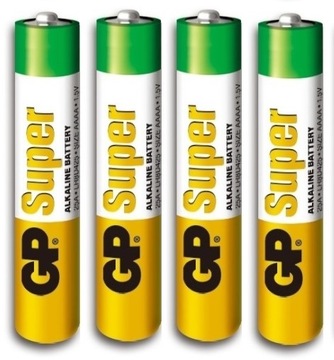 4x Bateria GP alkaline 1,5V 25A AAAA mini paluszek