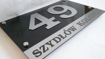 Гравированная адресная тарелка. Номер дома. Штаб -квартира