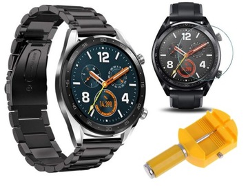 BRANSOLETA PASEK STAL DO HUAWEI WATCH GT + SZKŁO