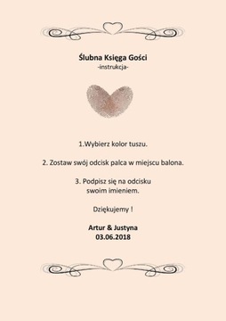 Гостевая книга с отпечатками пальцев - свадьба, прием