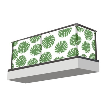 tropikalna modna OSŁONA BALKONOWA liście MONSTERA