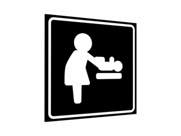 PRZEWIJAK DLA DZIECKA TABLICZKA PIKTOGRAM WC ALU