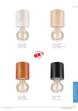 1 LAMPA SUFITOWA LEO PLAFON WALEC DREWNO WENGE E27