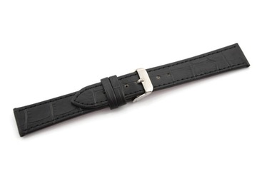 PASEK DO ZEGARKA TOSCANA CROCO 22mm XXL CZARNY