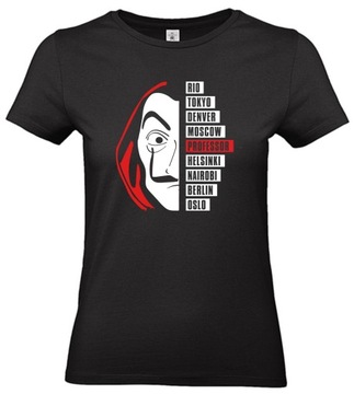 DOM Z PAPIERU KOSZULKA La Casa De Papel L LC06W