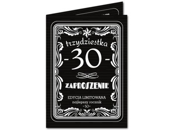 ПРИГЛАШЕНИЯ НА 30-ЛЕТИЕ ДЖЕК ДЭНИЭЛС, ЧЕРНЫЕ