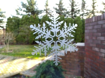 Nalepka ŚNIEŻYNKA Gwiazdka na SZYBĘ Szroniona 20cm