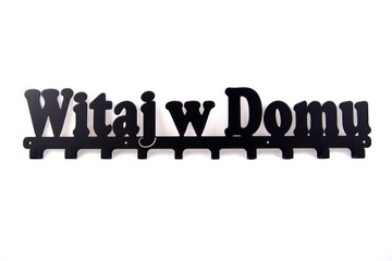 Wieszak do przedpokoju ubrania klucze Witaj w Domu