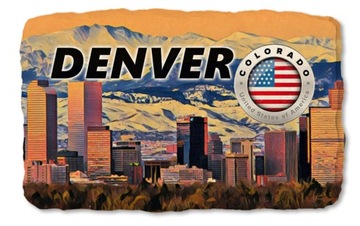 DENVER COLORADO USA magnes na lodówkę kamień 270
