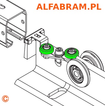 Направляющий ролик P75 откатных ворот Вишневского
