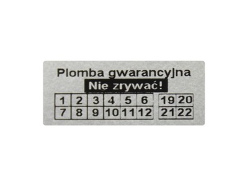 PLOMBY STICKERY 30x11 AKRYLIT SREBRNY 1000SZT