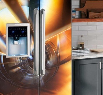 Абстрактная наклейка на весь холодильник размера XXL, множество рисунков.