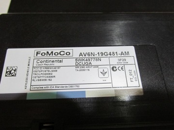 МОДУЛЬ КОМФОРТ AV6N19G481AM KUGA MK2 FOCUS MK3