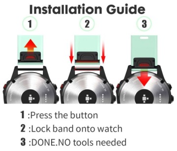 МЯТНЫЙ Силиконовый ремешок Garmin Forerunner 945 QuickFit (ширина 22 мм)