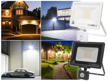 СВЕТОДИОДНАЯ ГАЛОГЕННАЯ ЛАМПА 30ВТ С ДАТЧИКОМ ДВИЖЕНИЯ