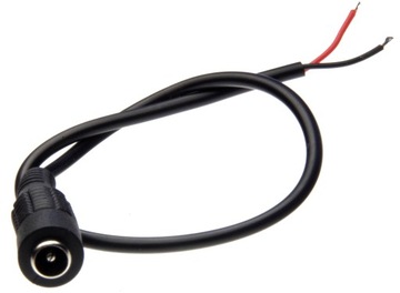 Gniazdo 2.1mm/5.5mm z kablem do taśm paneli LED