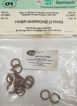 ORING USZCZ.KLIMATYZACJI 10,5x14,5x2 PSA BRĄZOWY