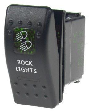 CARLING PRZELACZNIK IP68 WLACZNIK LED 12-24V 20A ZIELONY ROCK LIGHTS