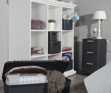 КОМОД CURVER В СТИЛЕ РОТАНГА 4 ЯЩИКА 14 Л ТЕМНО-КОРИЧНЕВЫЙ