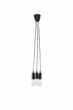 DIEGO 3 черный современный подвесной светильник для спальни и комнаты Sollux led