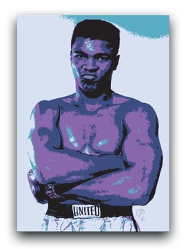 MUHAMMAD ALI - OBRAZ 120x80 - canvas plakat bokser