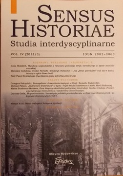 SENSUS HISTORIAE Studia interdyscyplinarne vol. IV