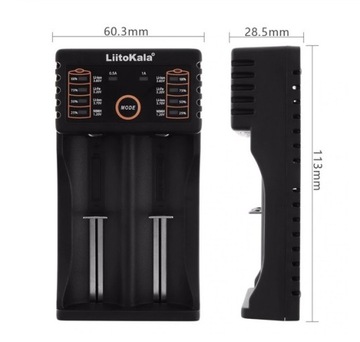 ЗАРЯДНОЕ УСТРОЙСТВО LITOKALA + 2x АККУМУЛЯТОР 26650 АККУМУЛЯТОР