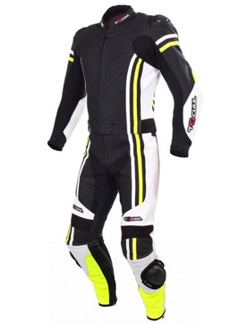 TSCHUL 555 KOMBINEZON SKÓRA GARB CZARNY-NEON r. 56