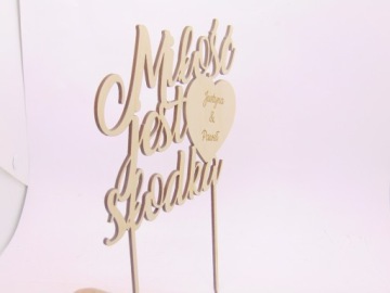 LOVE IS SWEET для свадебного торта ТОППЕР СВАДЕБНЫЙ ХИТ