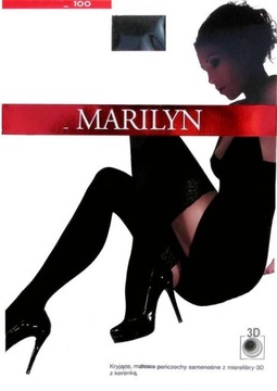 MARILYN Pończochy Samonośne Kryjące 100 Den r.1/2