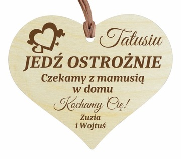 Dzień Taty Ojca Prezent zawieszka do auta grawer