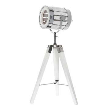 Drewniana lampa podłogowa trójnóg tripod loft 65cm