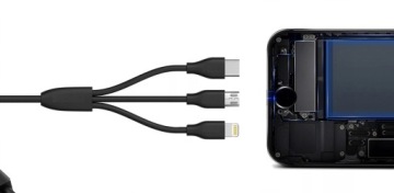 3IN1 КАБЕЛЬ ДЛЯ APPLE lightning / micro USB / TYPE-C