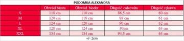 DKaren ALEXANDRA satynowa podomka *XL* GRANAT