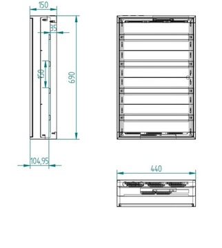 ШКАФ НАВЕРХНИЙ МЕТАЛЛИЧЕСКИЙ КОРОБКА 4X20