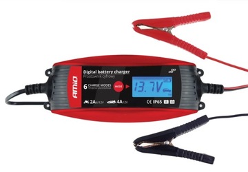 Prostownik ładowarka LCD 6/12V 4A do akumulatorów żelowych i zwykłych