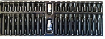 Набор бит HONITON, ключи шестигранные Torx шлицевые 40 элементов H4013