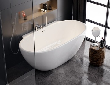 Отдельностоящая акриловая ванна 170х85 МАНДАЛ+СИФОН ХРОМ