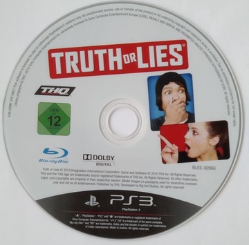 TRUTH OR LIES - PS3