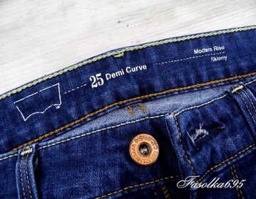 LEVI'S DEMI CURVE DAMSKI SPODNIE JEANS RURKI 25/32