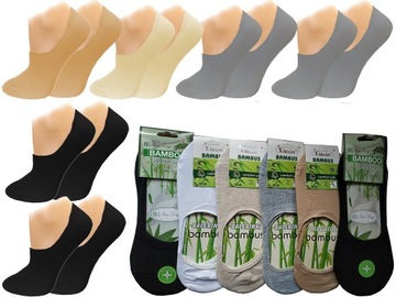 6x STOPKI Skarpety BAMBUSOWE SREBRO+ SILIKON 39-42