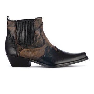 Ковбойские сапоги на цепочке, модель 630 кожа, НОВАЯ МОДЕЛЬ