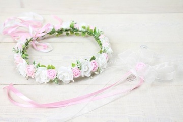 НАБОР ДЛЯ ПРИМАНИЯ: венок+головной убор+бантик на руку.