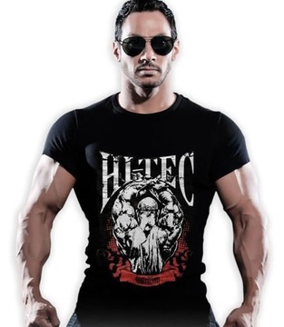 HI TEC MUSCULAR MAN T-SHIRT CZARNY SIŁOWNIA M