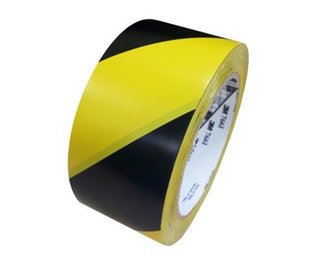 TAŚMA OSTRZEGAWCZA 3M CZARNO-ŻOŁTA 50mm/33m