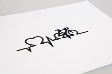 Наклейка на автомобиль I LOVE BIKE PULS 15x5